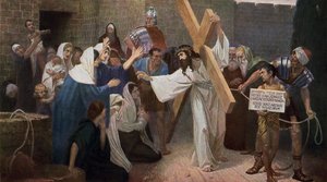 Jesus encontra as mulheres de Jerusalém a caminho de sua crucificação